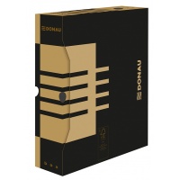 Archive Box DONAU, cardboard, A4/80mm, brown