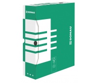 Pudło archiwizacyjne DONAU, karton, A4/80mm, zielone, Pudła archiwizacyjne, Archiwizacja dokumentów