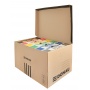 Reinforced Archive Box cardboard bulk top opening brown