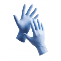 Rękawice Barbary jednorazowe nitryl pudr. rozm. 10 niebieskie 100szt., Rękawice, Ochrona indywidualna