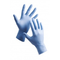 Rękawice Barbary jednorazowe nitryl pudr. rozm. 7 niebieskie 100szt., Rękawice, Ochrona indywidualna