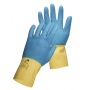 Rękawice montażowe Caspia lateks/neopren rozm. 10 żółto-niebieskie, Rękawice, Ochrona indywidualna