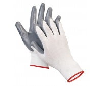 Heavy Duty Safety Gloves econ. Pop4 (HS-04-001), polyester+nitrile, size 6