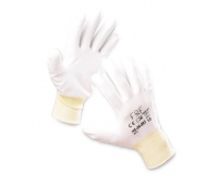 Heavy Duty Safety Gloves econ. Resistance-B (HS-04-003), polyester +polyurethane, size 9, white