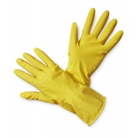 Rękawice ekon. Latex (HS-05-001) gospodarcze lateks rozm. 7 żółte, Rękawice, Ochrona indywidualna