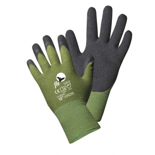Heavy Duty Safety Gloves Virdis, nylon+latex, size 10, green-black