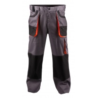 Spodnie ekon. Chris (BE-01-003) bawełna/poliester rozm. 52 szaro-pomarańczowe, Spodnie, Ochrona indywidualna