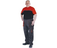 Spodnie Emerton, bawełna/poliester, rozm. 58, antracytowo-pomarańczowe, Spodnie, Ochrona indywidualna