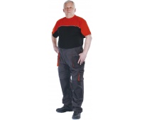Spodnie Emerton, bawełna/poliester, rozm. 60, antracytowo-pomarańczowe, Spodnie, Ochrona indywidualna
