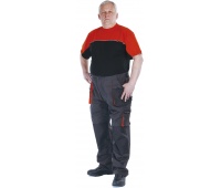 Spodnie Emerton, bawełna/poliester, rozm. 62, antracytowo-pomarańczowe, Spodnie, Ochrona indywidualna