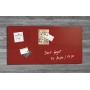 Dry-wipe&magnetic Notice Board 91x46cm glass red