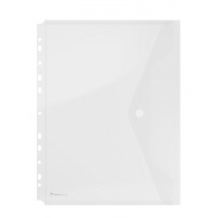 Envelope Wallet press stud PP A4 200 micron perforated clear