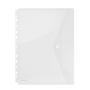 Envelope Wallet DONAU press stud, PP, A4, 200 micron, perforated, clear