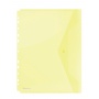 Envelope Wallet press stud PP A4 200 micron perforated yellow