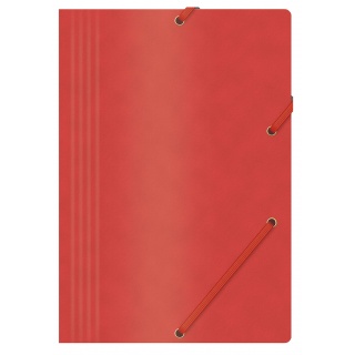Teczka z gumką OFFICE PRODUCTS, preszpan, A4, 390gsm, 3-skrz., czerwona, Teczki płaskie, Archiwizacja dokumentów