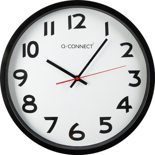 Zegar ścienny Q-CONNECT Wels, 37,5cm, czarny