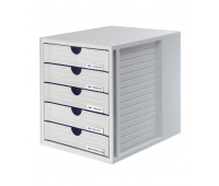 Five-Drawer Set HAN System-Box, polystyrene, A4, grey
