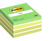 Post-it® Note Cube Mix Blue & Green Colours, 76 mm x 76 mm 450 sheets