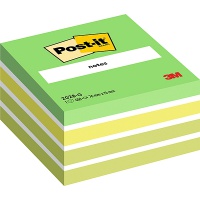 Kostka samoprzylepna POST-IT® (2028-G), 76x76mm, 1x450 kart., zielona