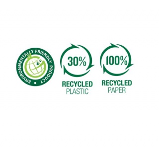 Długopis ICO Green, pakowany na displayu, brązowy, Długopisy, Artykuły do pisania i korygowania