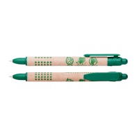 Długopis automatyczny ICO Green, pakowany na displayu, brązowy, Długopisy, Artykuły do pisania i korygowania