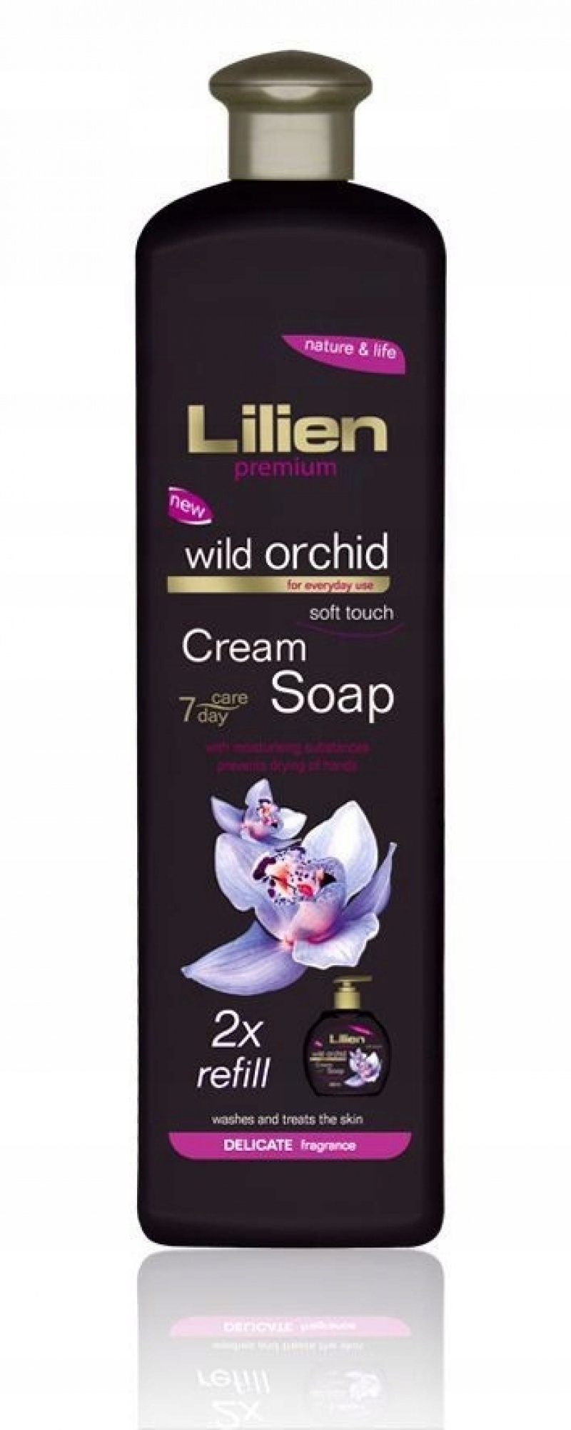 LILIEN MYDŁO W PŁYNIE 1L EXCL.WILD ORCHID, Mydła i dozowniki, Artykuły higieniczne i dozowniki