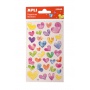 Naklejki APLI Hearts, z brokatem, mix kolorów, Produkty kreatywne, Artykuły szkolne