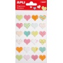 Naklejki APLI Hearts, z filcu, mix kolorów, Produkty kreatywne, Artykuły szkolne