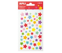 Naklejki APLI Stars, wypukłe, mix kolorów, Produkty kreatywne, Artykuły szkolne