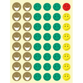 Naklejki APLI Happy Smile Rem, mix kolorów, Produkty kreatywne, Artykuły szkolne