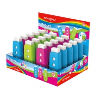 Gumka uniwersalna KEYROAD Smile, pakowane na displayu, mix kolorów, Plastyka, Artykuły szkolne