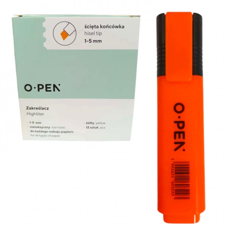 ZAKREŚLACZ DH106 POMARAŃCZOWY, Zakreślacze, Art. do pisania i korygowania