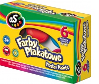 FARBY PLAKATOWE 6 KOL.20ML AS, Plastyka, Artykuły szkolne