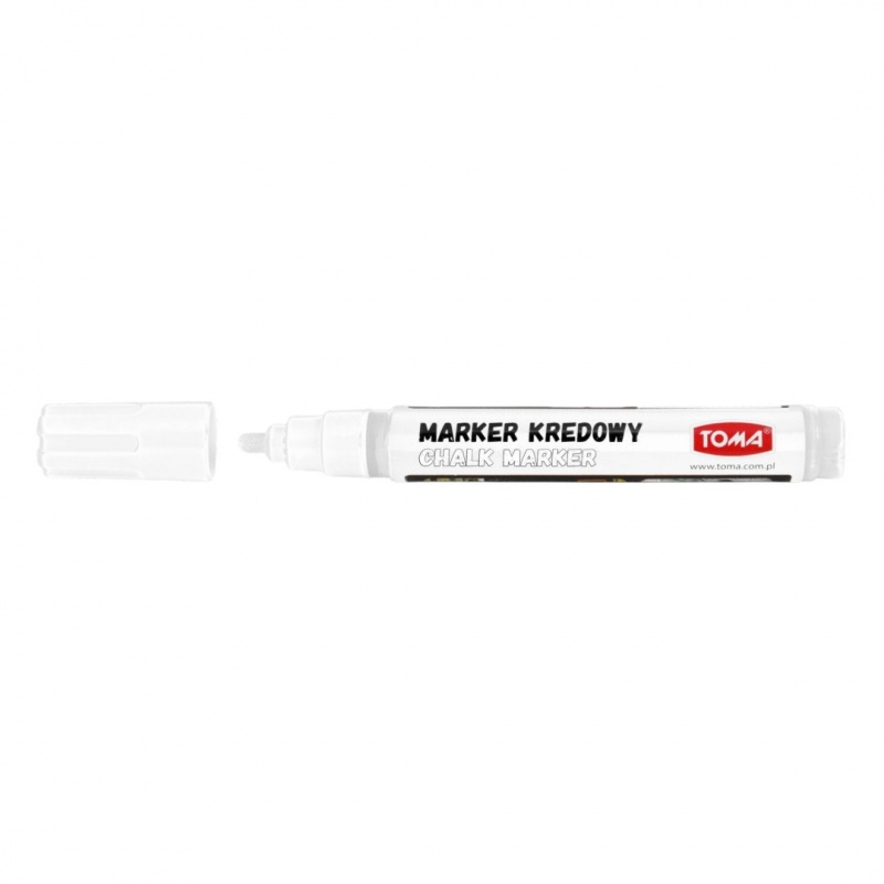 MARKER KREDOWY 4,5MM BIAŁY, Markery do tablic, Art. do pisania i korygowania