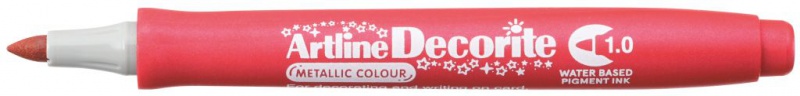 MARKER DECORITE 1MM METAL.CZERWONY, Markery, Artykuły do pisania i korygowania