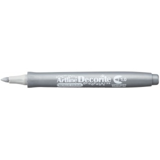 MARKER DECORITE BRUSH METALICZNY SREBRNY, Markery, Artykuły do pisania i korygowania