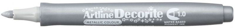 MARKER DECORITE BRUSH METALICZNY SREBRNY, Markery, Artykuły do pisania i korygowania