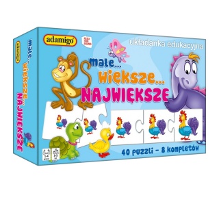 MAŁE, WIĘKSZE, NAJWIĘKSZE - UKŁADANKA, Edukacyjne, Gry