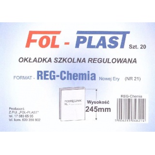 OKŁADKA SZKOLNA REGUL.CHEMIA NR 21 245MM /20/, Podkategoria, Kategoria