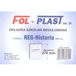 OKŁADKA SZKOLNA REGUL.HISTORIA NR-25 270MM /20/, Podkategoria, Kategoria