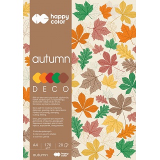 BLOK DECO AUTUMN 170G/M2 A4 20ARK 5KOL. HAPPY COLO, Podkategoria, Kategoria