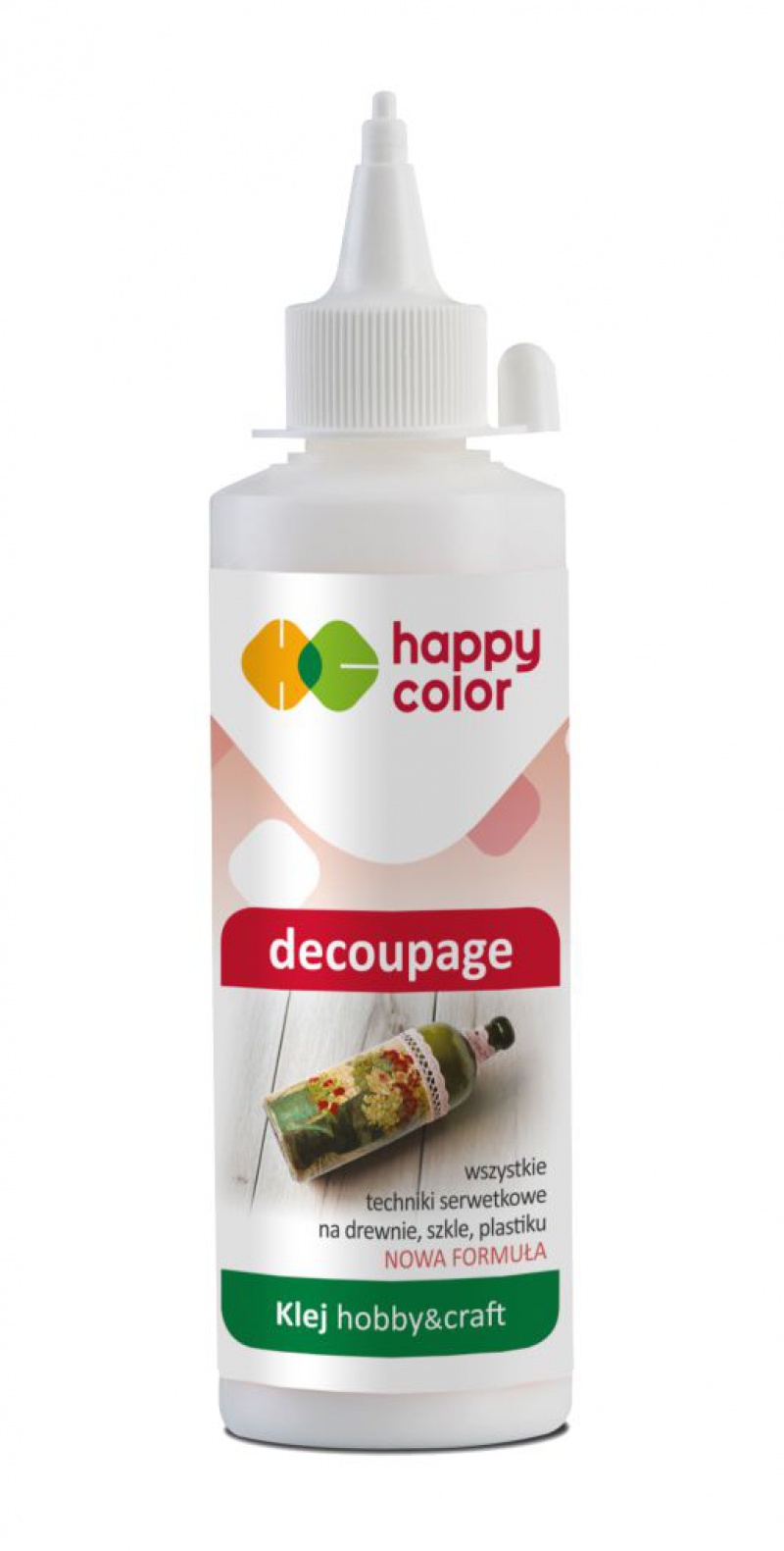 KLEJ DO DECOUPAGE BUTELKA 250GR.HAPPY COLOR, Podkategoria, Kategoria
