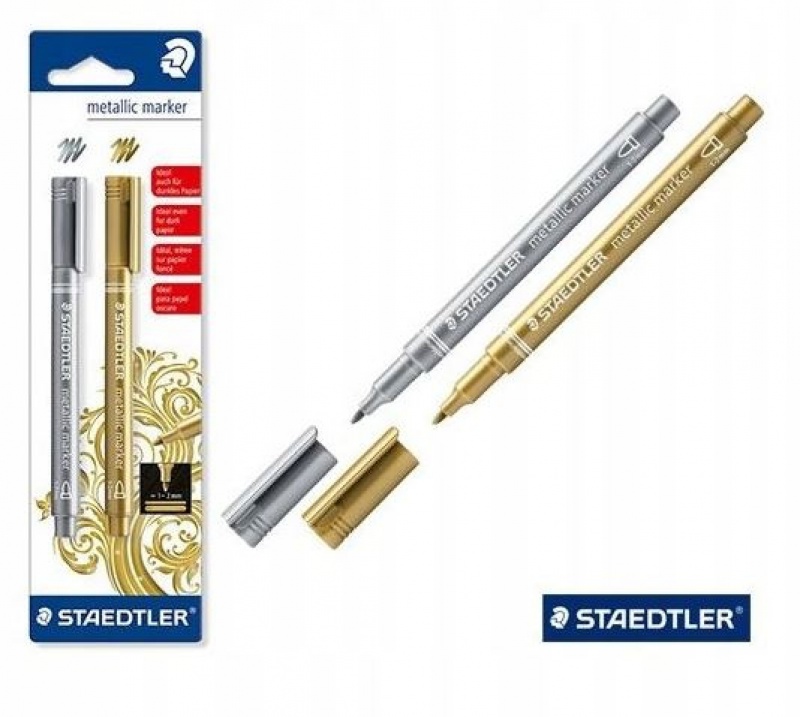 MARKER METALICZNY K.OKR. M 1-2mm SREBRNY+ZŁOTY, Podkategoria, Kategoria