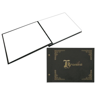 KRONIKA 420X297 A3 POZIOMA ZŁOCONA CZARNA, Podkategoria, Kategoria