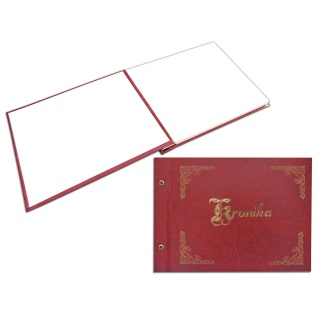 KRONIKA 420X297 A3 POZIOMA ZŁOCONA BORDOWA, Podkategoria, Kategoria