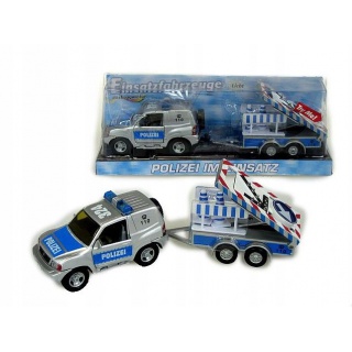 AUTO POLICJA Z PRZYCZEPĄ 5025, Pojazdy, Zabawki