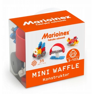 KLOCKI WAFLE MINI 35SZT KONSTRUKTOR (CHŁOPIEC), Klocki, Zabawki