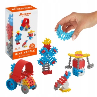KLOCKI WAFLE MINI 70SZT KONSTRUKTOR (CHŁOPIEC), Klocki, Zabawki