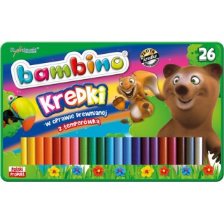 KREDKI BAMBINO 26KOL.+TEMP.OPAK.METALOWE STD, Podkategoria, Kategoria