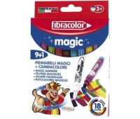 Mazaki MAGIC 9+1 zmieniające kolor, Flamastry, Artykuły szkolne